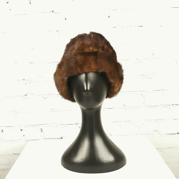 VINTAGE Women's Natural Brown Mink Hat